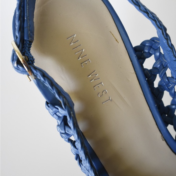 Nine West Blue Leather High Heel Shoes - Picture 3 of 7